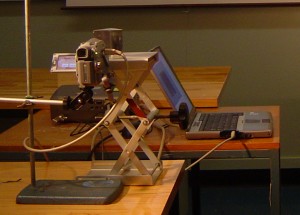 Close-up of the apparatus